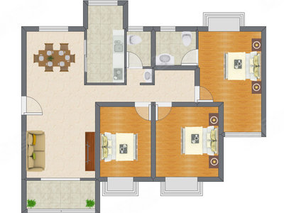3室2厅 135.67平米