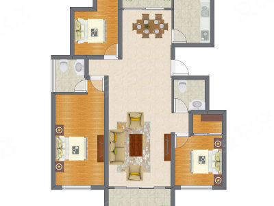3室2厅 92.82平米