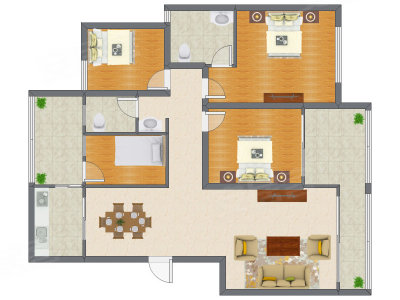 5室3厅 112.86平米户型图