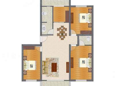 3室2厅 132.28平米