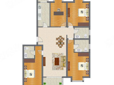 4室2厅 172.70平米