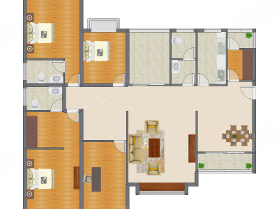 4室2厅 216.95平米