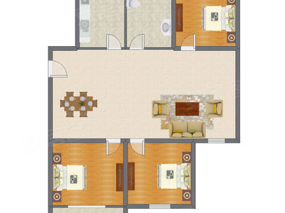 3室2厅 94.87平米
