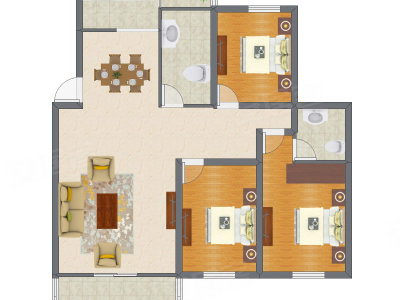 3室2厅 97.13平米