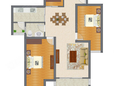 2室2厅 110.20平米户型图