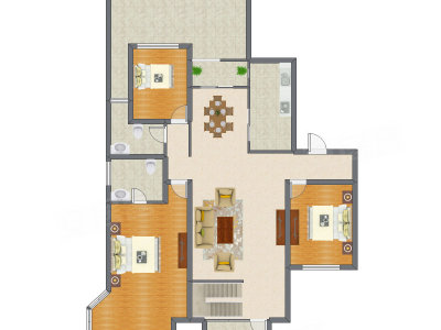 3室2厅 173.50平米
