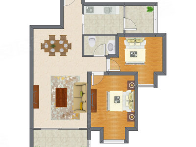 2室2厅 90.20平米