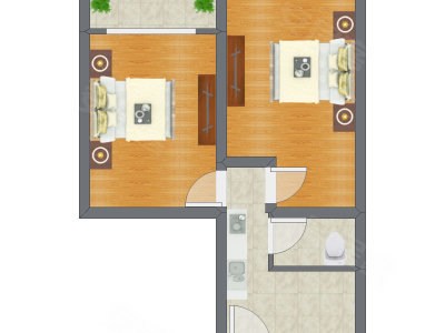 2室0厅 65.91平米