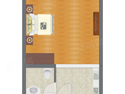 1室0厅 69.32平米户型图