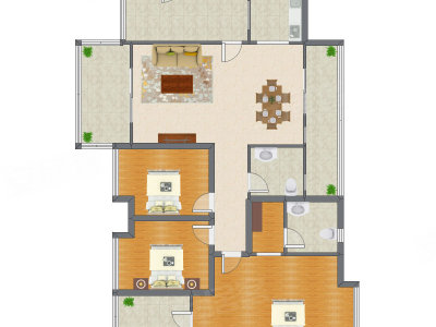 3室2厅 142.52平米