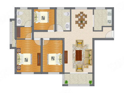 3室2厅 132.02平米