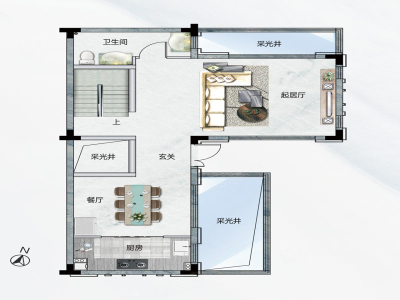 清能熙悦台(新房)2室2厅3卫134㎡南北230万