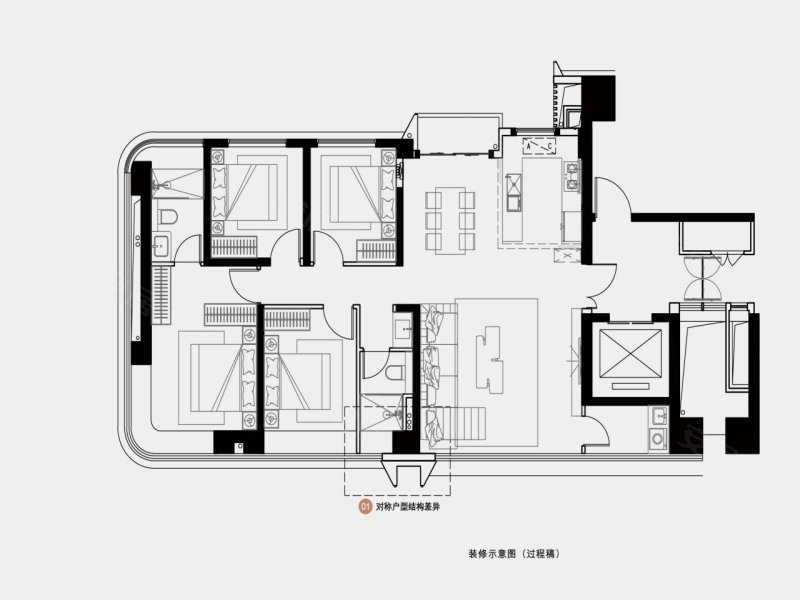 五缘湾保利天悦4室2厅2卫143m朝南约874万