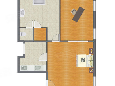 2室0厅 72.70平米