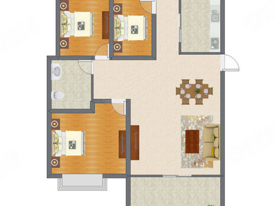 3室2厅 97.27平米