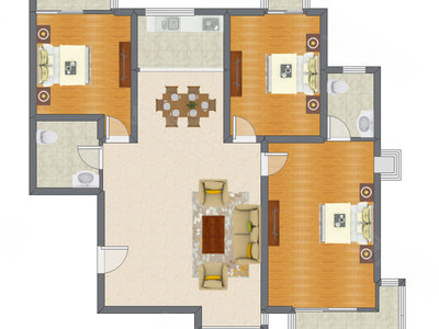 3室2厅 152.53平米