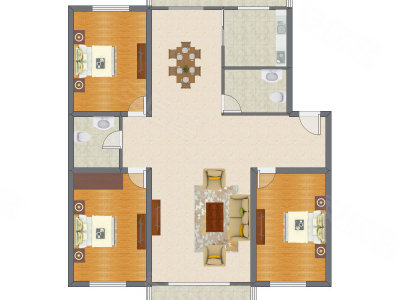 3室2厅 172.54平米