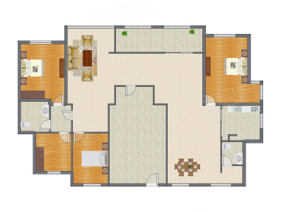 3室2厅 256.00平米
