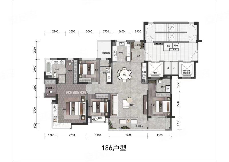 宁波建发璞云4室2厅3卫186㎡南656万