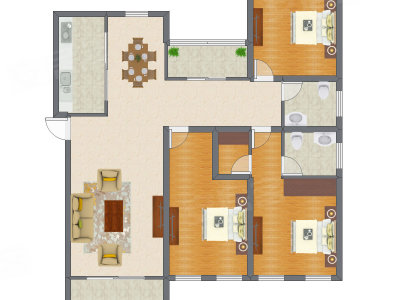 3室2厅 118.81平米