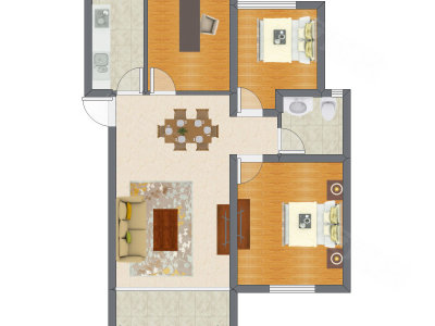 3室2厅 94.95平米户型图