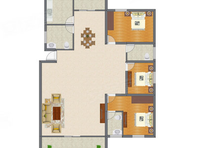 3室3厅 163.10平米