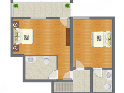 3室2厅 136.75平米户型图