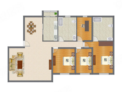 4室2厅 155.50平米
