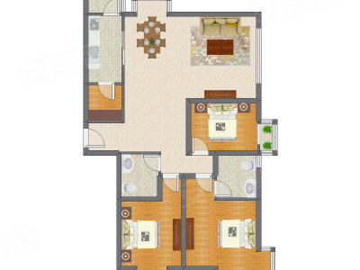 3室2厅 152.43平米