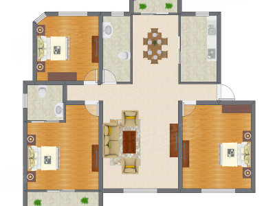 3室2厅 119.78平米