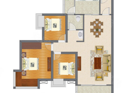 3室2厅 109.75平米户型图