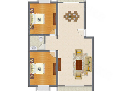 2室2厅 119.37平米户型图