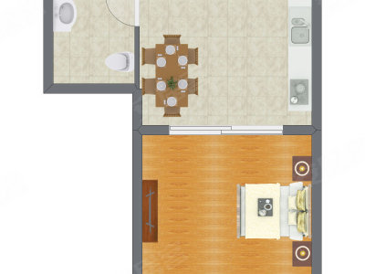 1室0厅 40.00平米
