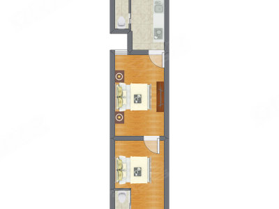 2室0厅 47.42平米户型图