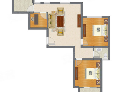 3室1厅 88.14平米