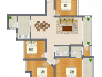 4室2厅 94.98平米