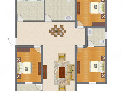 3室2厅 118.20平米