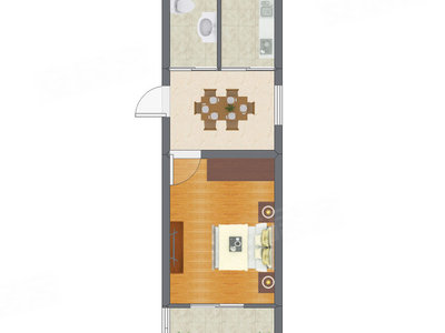 1室1厅 32.83平米
