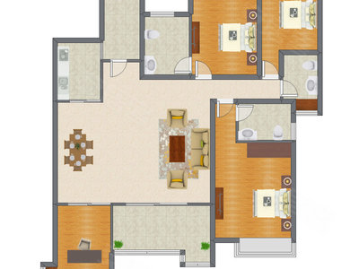 4室2厅 174.50平米