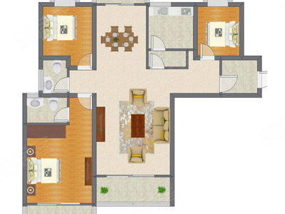 3室2厅 103.83平米
