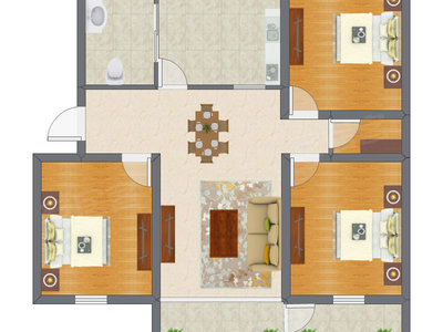 3室2厅 99.50平米