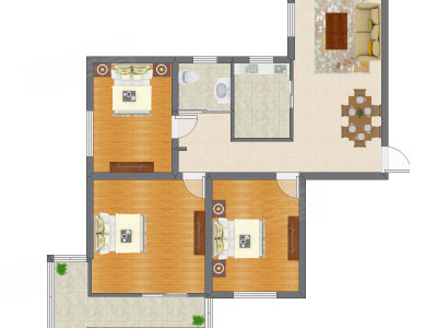 3室2厅 145.34平米