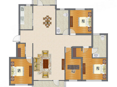 4室2厅 155.30平米
