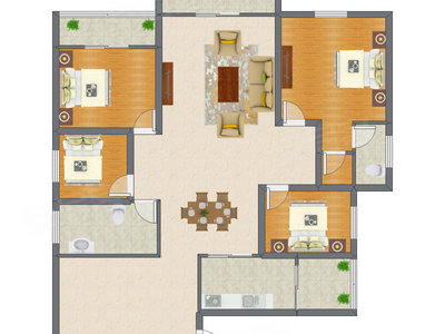 4室2厅 151.46平米