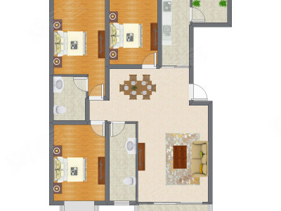 3室2厅 132.42平米