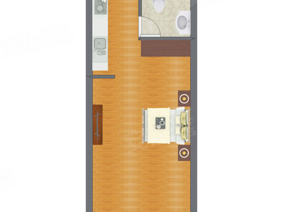 1室0厅 33.74平米