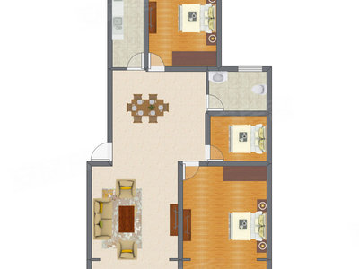 3室2厅 101.65平米