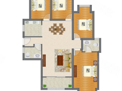 4室2厅 127.85平米