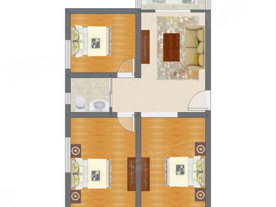 3室1厅 93.11平米