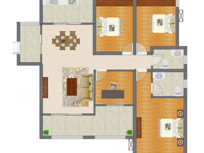 4室2厅 104.50平米